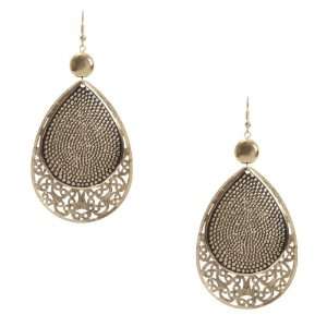 G by GUESS Layered Tear Drop Discs Earrings, GOLD Jewelry