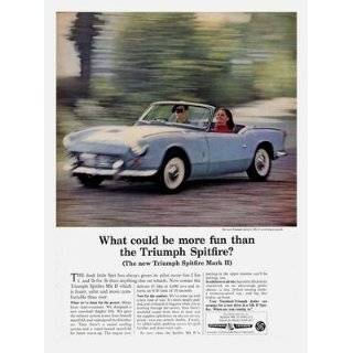 Retro Car Prints Triumph Spitfire   Car Advertisement 1960s Print 