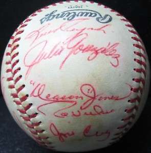 1980 HOUSTON ASTROS Team Signed Autographed Baseball  