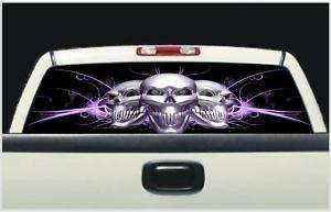 Truck Window Decal Crome Skull Ford,Gmc,Chevy,Dodge  