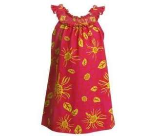 size 7 new with tags smocked neck tropical print sundress in a cotton 