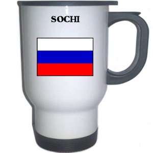Russia   SOCHI White Stainless Steel Mug