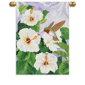  Red Throated Hummer Garden Flag Banner 29 X 42 Patio 