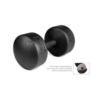 York Barbell 45 lb Legacy Solid Professional Round Dumbbell  