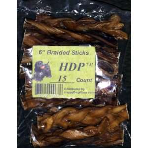  6 Braided Bully Sticks Medium Select 15 pieces Odor Free 