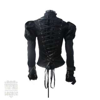 SPIN DOCTOR Steam Punk/Emo/Goth Lace & Zip Jacket 8 16  