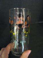 Vintage LIBBEY GLASS Tumblers Carnival Circus Tiger  