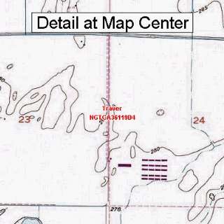   Topographic Quadrangle Map   Traver, California (Folded/Waterproof