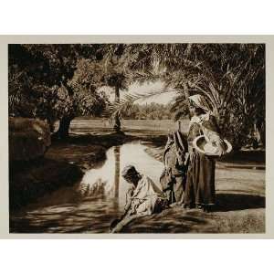  1924 Bedouin Women Biskra Oasis Algeria Photogravure 