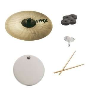 Sabian 16 Inch HHX Stage Crash Pack with Snare Head, Drumsticks, Drum 