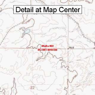  USGS Topographic Quadrangle Map   Malta NW, Montana 