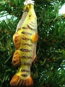   Midwest Glass Perch Fishing Sport Fish Angler Christmas Tree Ornament