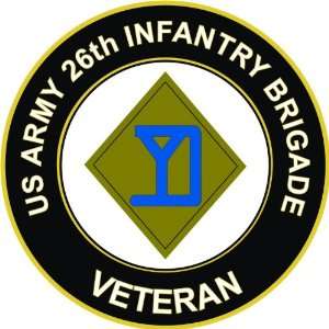  US Army Veteran 26th Infantry Brigade Decal Sticker 3.8 6 