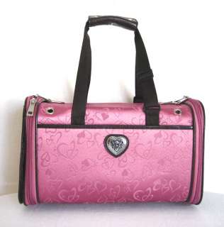 17.5 Pet Carrier Luggage Dog Cat Travel Bag Purse Pink  