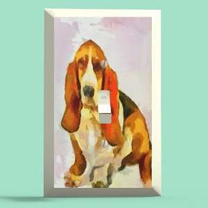  Basset Hound Light Switch Cover   Single Toggle Metal 