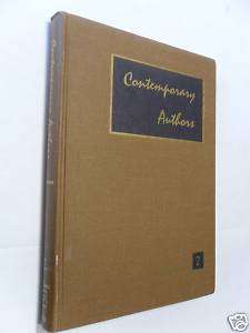 Contemporary Authors vol 2 1962 Gale Research Company  
