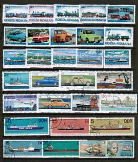 Transportation, 200 different stamps collection  