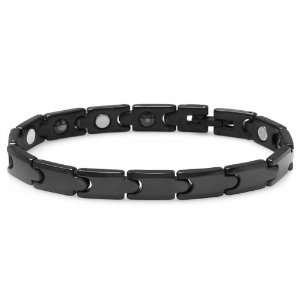  Tungsten Carbide Black Plated Magnetic Therapy Bio Healing 