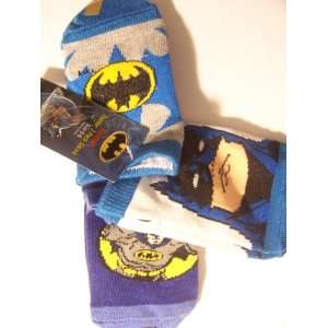 Batman Toddler 3 Pack Socks ~ Size 4 6 (Bat Logo, Face, Yellow Circle)