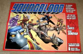 Big YOUNGBLOOD Poster #1 signed ROB LIEFELD & JOE CASEY  