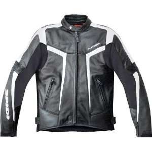 Spidi Sport S.R.L. Gara Leather Jacket, Black/White, Apparel Material 