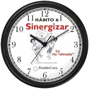 com Habit 6   Synergize (Spanish Text)   Wall Clock from THE 7 HABITS 
