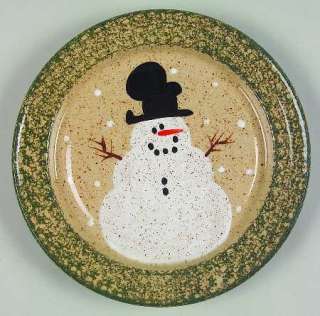Three Rivers Pottery TRADITIONAL SNOWMAN Salad Plate  