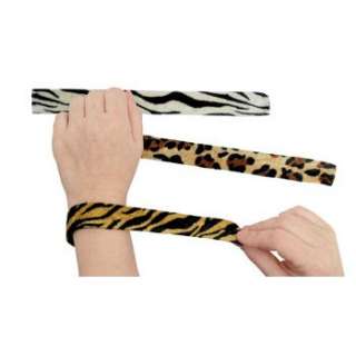 24 lot Jungle Safari Animal Print Slap Bracelets  