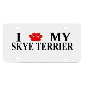  Skye Terrier Paw Love My Dog Vanity Auto License Plate 