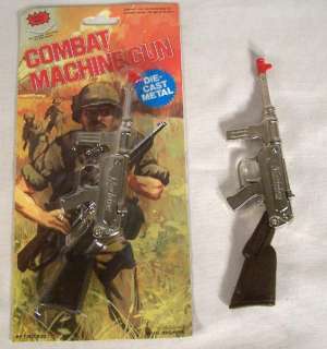 12 METAL DIE CAST MACHINE GUNS combat cap gun play toys  