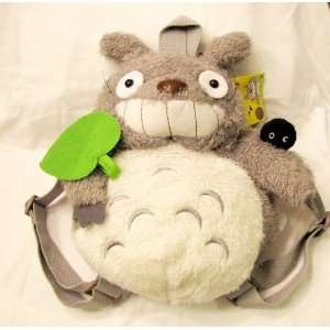 Totoro Plush with Green Leaf Backpack kids Size 11 with Adjustable 