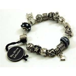  TOC BEADZ Branded Black & White Bead Bracelet Jewelry