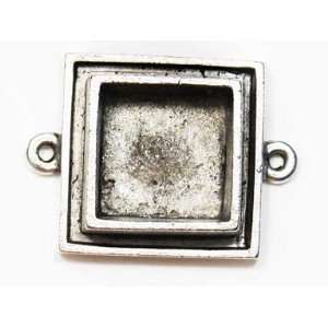  Raised Square Bezel, Silver Plated Arts, Crafts & Sewing