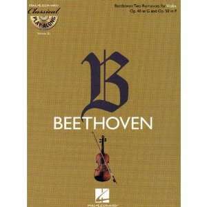  Hal Leonard Beethoven Two Romances for Violin, Op. 40 In 