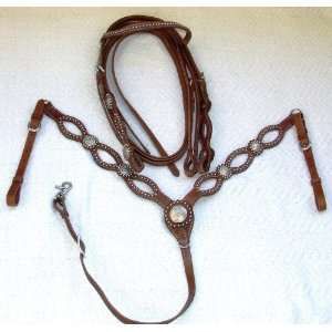  Western Cut out Headstall & Breast Collar Set