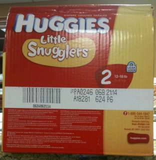 Huggies Little Snugglers Diapers, Size 2, 144 Count 036000113358 