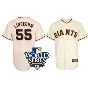 baseball jerseys san francisco giants 55 lincecum cream 2010 world 