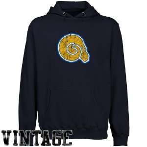  NCAA Albany State Golden Rams Navy Blue Distressed Logo 