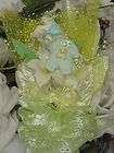 MOMMY BABY SHOWER GIRL OR BOY CORSAGE MINT AND YELLOW 