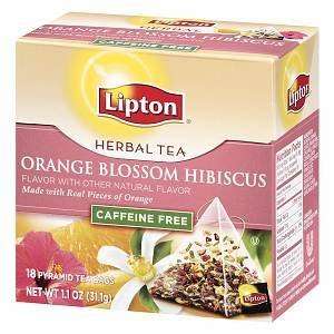 Lipton Herbal Tea, Orange Blossom Hibiscus, 18 Pyramid Tea Bags 