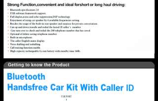 Bluetooth Rear View Mirror Handsfree Car Kit Phone FM  