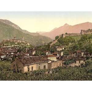 Vintage Travel Poster   Lugano Bellinzona Tessin Switzerland 24 X 18.5