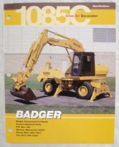 Badger 1996 1085C Cruz Air Excavator Brochure  