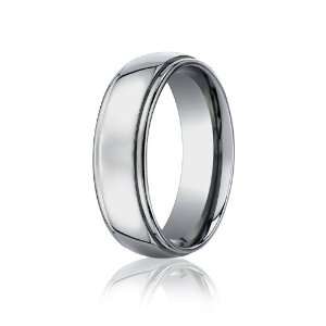   Comfort Fit Stepped Edge Design Ring Size 6 BenchMark Rings Jewelry