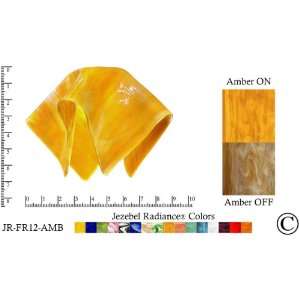 Jezebel Radiance® Small Flame Amber Gold Yellow Glass Pendant/Ceiling 