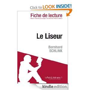 Le Liseur de Bernhard Schlink (Fiche de lecture) (French Edition 