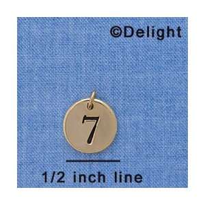  C4345 tlf   7   1/2 Disc   Gold Plated Charm