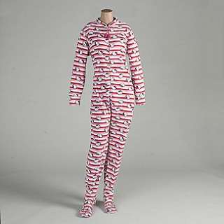 Hello Kitty XL L M S Adult Candy Cane strips Footed Footsie Pajamas 