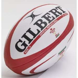  Gilbert Wales Official Replica Rugby Ball (Size 5) Sports 
