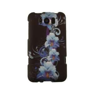   Phone Protector Cover Case Blue Flower For HTC Titan Cell Phones